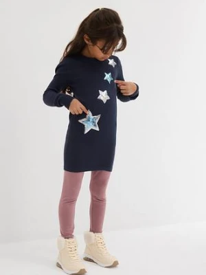 Długi sweter z cienkiej dzianiny z cekinami bonprix