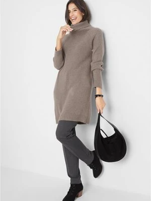 Długi sweter z golfem bonprix