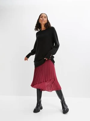 Długi sweter z guzikami bonprix