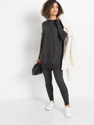 Długi sweter z mieszanki wiskozy bonprix