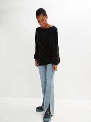 Długi sweter z szenili bonprix