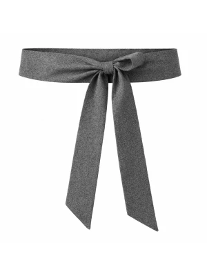 Długi szary pasek wełniany z kaszmirem Eliot LAÏF