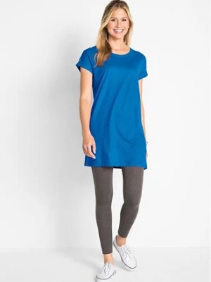 Długi T-shirt z czystej bawełny bonprix