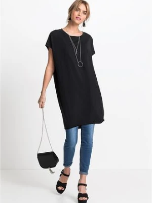 Długi T-shirt z czystej bawełny bonprix