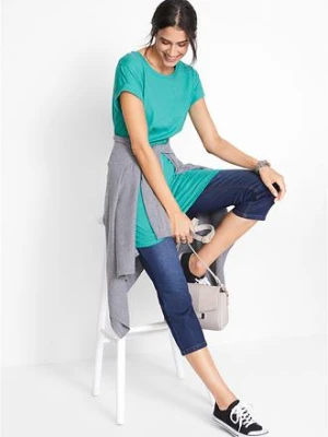 Długi T-shirt z czystej bawełny bonprix