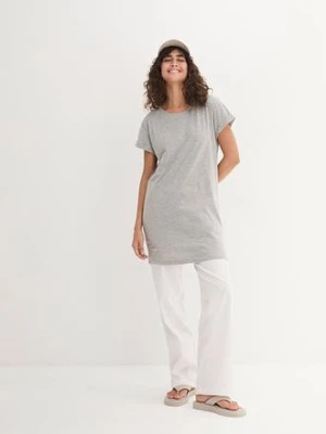 Długi T-shirt z czystej bawełny bonprix