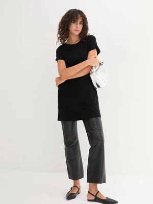 Długi T-shirt z czystej bawełny bonprix