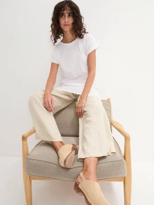 Długi T-shirt z czystej bawełny bonprix