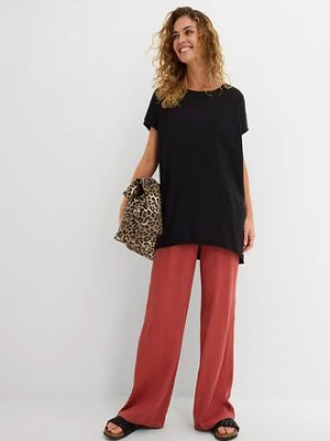 Długi T-shirt z czystej bawełny bonprix