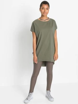 Długi T-shirt z czystej bawełny bonprix