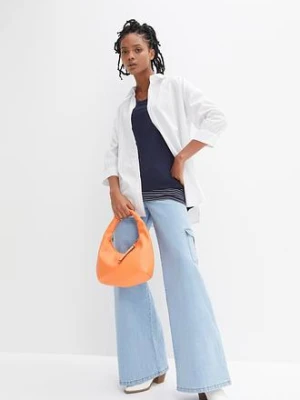 Długi T-shirt z miękkiej mieszanki wiskozy bonprix