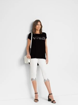 Długi T-shirt z mieszanki wiskozy bonprix