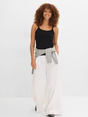 Długi top bawełniany na cienkich ramiączkach z bawełny organicznej (2 szt.) bonprix