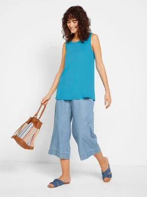 Długi top z okrągłym dekoltem, ze zrównoważonego materiału bonprix