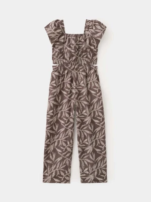 Długi wzorzysty kombinezon czekoladowy - Dzieci - lata - MANGO KIDS