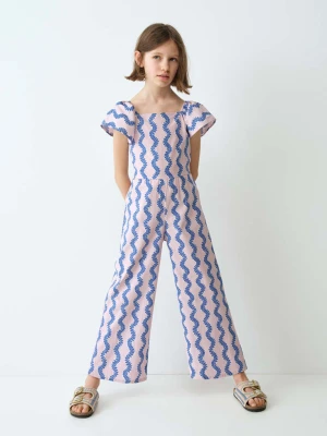 Długi wzorzysty kombinezon różowy - Dzieci - - MANGO KIDS