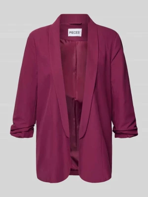 Długi żakiet o kroju regular fit z dodatkiem wiskozy model ‘BOSELLA’ Pieces