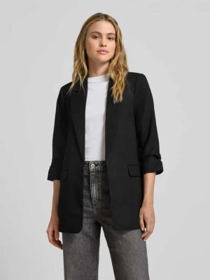 Długi żakiet o kroju regular fit z dodatkiem wiskozy model ‘FRIDA’ Vero Moda Czarny