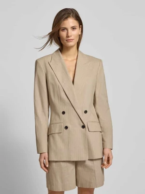 Długi żakiet o kroju regular fit z mieszanki bawełny model 'AZENIA' HUGO