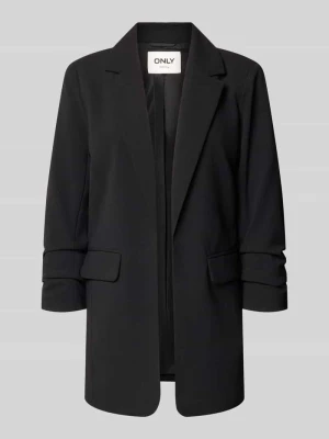Długi żakiet o kroju regular fit z rękawem o dł. 3/4 model 'KALINA' Only Czarny