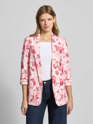 Długi żakiet o kroju regular fit ze wzorem na całej powierzchni model ‘BOSELLA’ Pieces