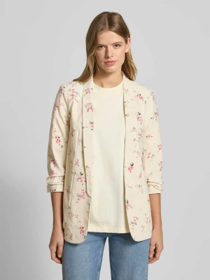 Długi żakiet o kroju regular fit ze wzorem na całej powierzchni model ‘BOSELLA’ Pieces