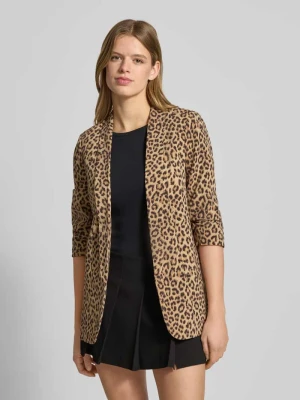 Długi żakiet o kroju regular fit ze wzorem na całej powierzchni model ‘BOSELLA’ Pieces