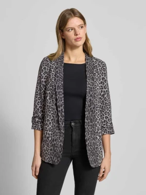 Długi żakiet o kroju regular fit ze wzorem na całej powierzchni model ‘BOSELLA’ Pieces