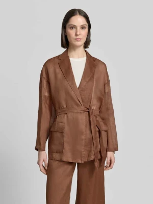 Długi żakiet o kroju relaxed fit z kołnierzem z połami model 'FATTO' Max Mara Studio