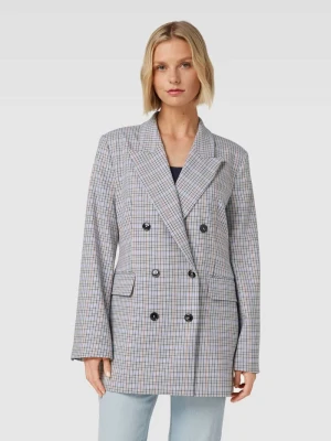 Długi żakiet o kroju relaxed fit ze wzorem w kratę glencheck Tommy Hilfiger