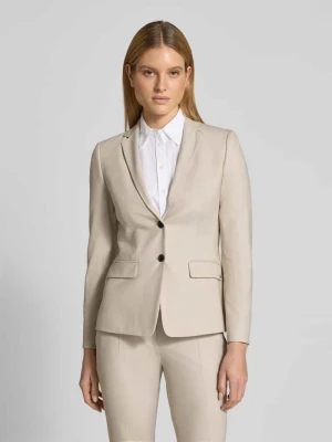 Długi żakiet o kroju slim fit z dodatkiem wiskozy model ‘ADALAS’ HUGO