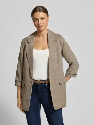 Długi żakiet o kroju slim fit z dodatkiem wiskozy, model „FRIDA” Vero Moda Piaskowy melanż