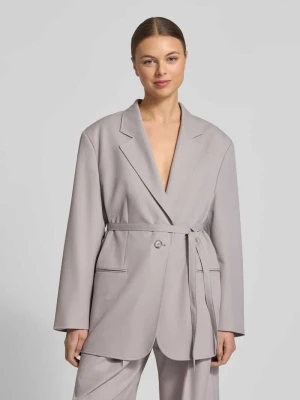 Długi żakiet o kroju slim fit z dodatkiem wiskozy model ‘JALARA’ Boss Orange