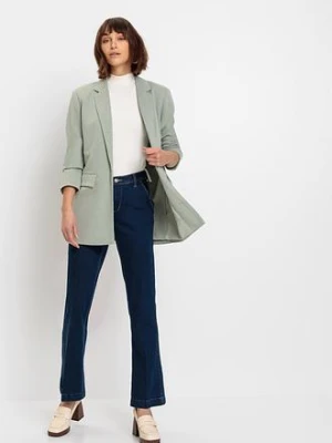 Długi żakiet z dżerseju z kieszeniami bonprix