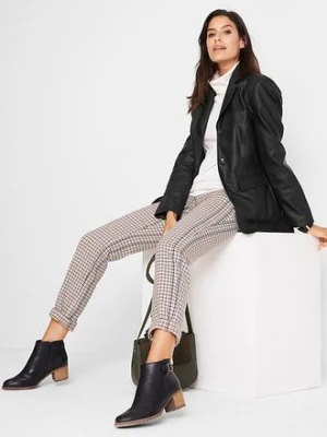 Długi żakiet z imitacji skóry bonprix