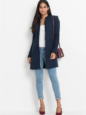 Długi żakiet z przędzy bouclé bonprix