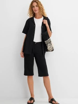 Długie bermudy z elastyczną gumką w talii bonprix