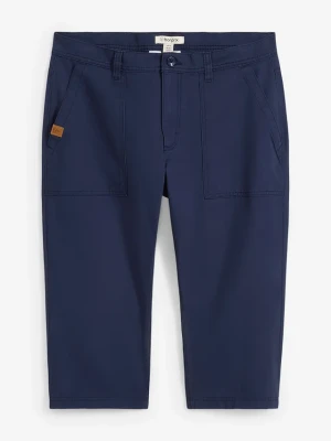 Długie bermudy z naszywanymi kieszeniami, Regular Fit BonPrix niebieski