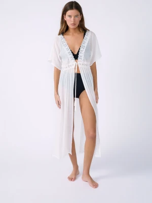 Długie haftowane kimono Etam
