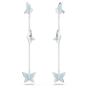 Długie kolczyki Idyllia Lilia, Motyl, Niebieskie, Powłoka z rodu Swarovski