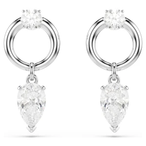 Długie kolczyki Mesmera, Szlify różnorodne, Białe, Powłoka z rodu Swarovski
