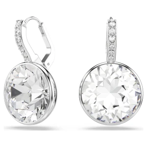 Długie kolczyki Millenia, Szlif okrągły, Białe, Powłoka z rodu Swarovski