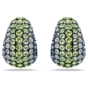 Długie kolczyki Sublima, Szlif okrągły, Małe, Różnokolorowe, Powłoka z rutenu Swarovski