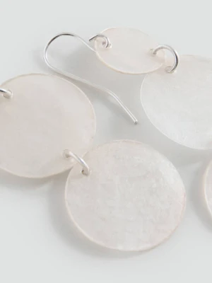 Długie kolczyki z koralikami biały - Dziewczyna - Rozmiar uniwersalny - MANGO TEEN