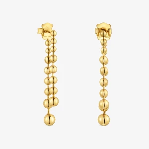 Długie Podwójne Kolczyki Ze Srebra, Pozłacane 18-Karatowym Złotem, Z Kolekcji Gloss - Tous