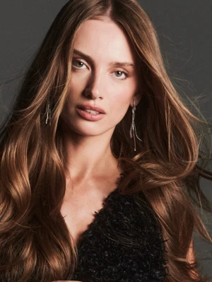 Długie pozłacane kolczyki z kryształkami TARANKO