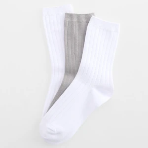 Długie skarpetki 3-pak białe i szare House