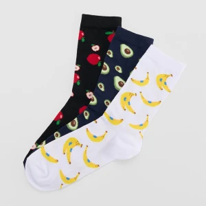 Długie skarpetki 3-pak z motywami owoców House