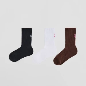 Długie skarpetki 3-pak z napisami z tyłu House