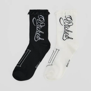 Długie skarpetki Wicked z koronką 2-pak House